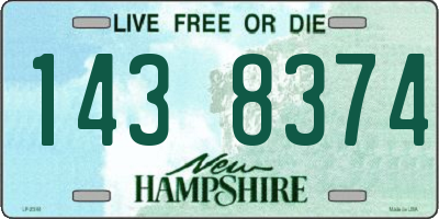 NH license plate 1438374