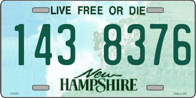 NH license plate 1438376