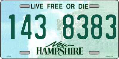 NH license plate 1438383
