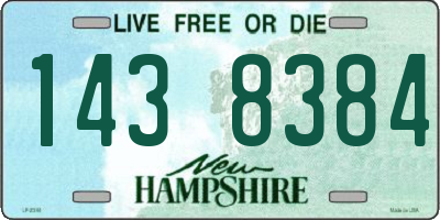 NH license plate 1438384