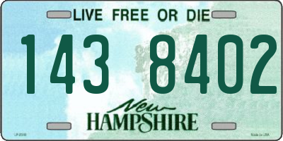 NH license plate 1438402