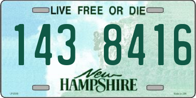 NH license plate 1438416