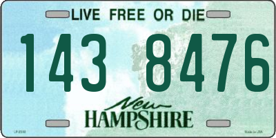 NH license plate 1438476