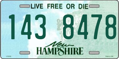 NH license plate 1438478