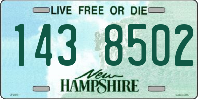 NH license plate 1438502