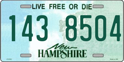 NH license plate 1438504