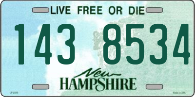 NH license plate 1438534