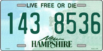 NH license plate 1438536