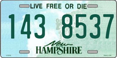 NH license plate 1438537