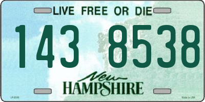 NH license plate 1438538