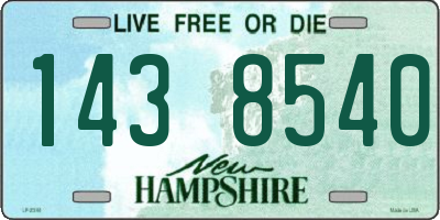 NH license plate 1438540