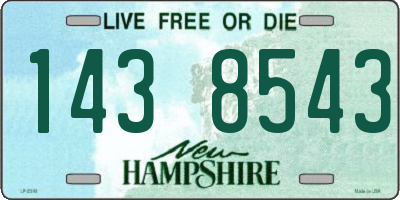 NH license plate 1438543