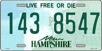 NH license plate 1438547