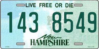 NH license plate 1438549