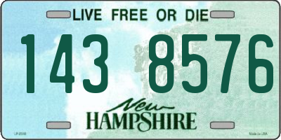 NH license plate 1438576