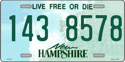NH license plate 1438578