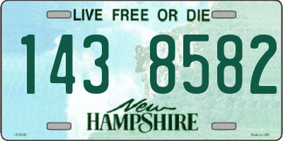 NH license plate 1438582