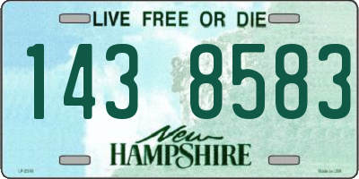 NH license plate 1438583
