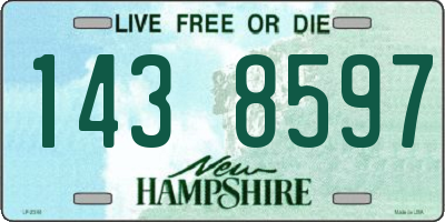 NH license plate 1438597