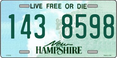 NH license plate 1438598