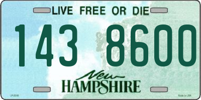 NH license plate 1438600
