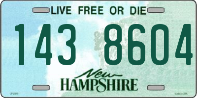 NH license plate 1438604