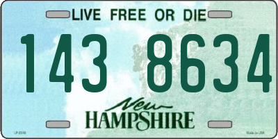 NH license plate 1438634