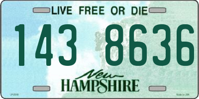 NH license plate 1438636