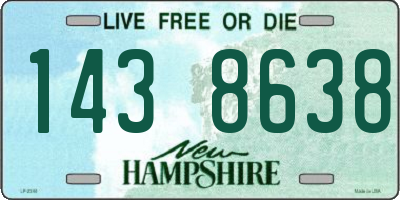 NH license plate 1438638