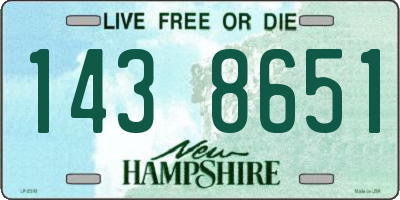 NH license plate 1438651
