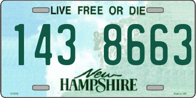 NH license plate 1438663