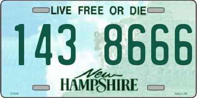 NH license plate 1438666