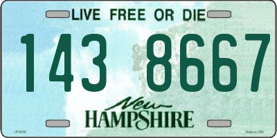 NH license plate 1438667