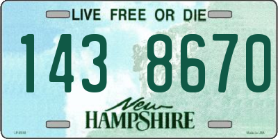 NH license plate 1438670