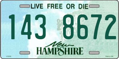 NH license plate 1438672