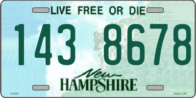 NH license plate 1438678