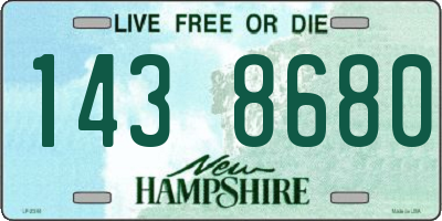 NH license plate 1438680