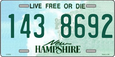 NH license plate 1438692
