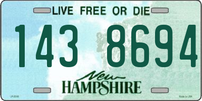 NH license plate 1438694