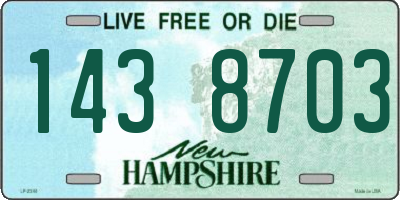 NH license plate 1438703