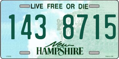 NH license plate 1438715
