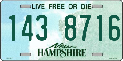 NH license plate 1438716