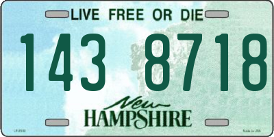 NH license plate 1438718