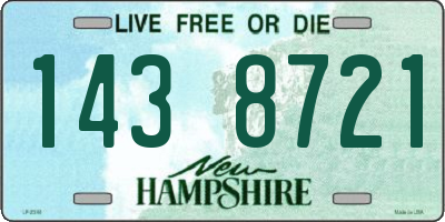 NH license plate 1438721