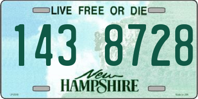 NH license plate 1438728