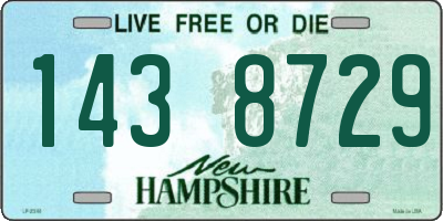 NH license plate 1438729