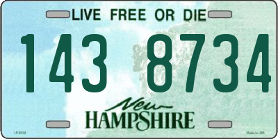 NH license plate 1438734