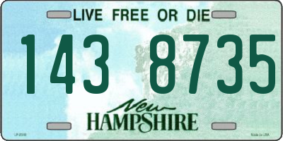 NH license plate 1438735