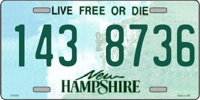 NH license plate 1438736