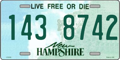 NH license plate 1438742